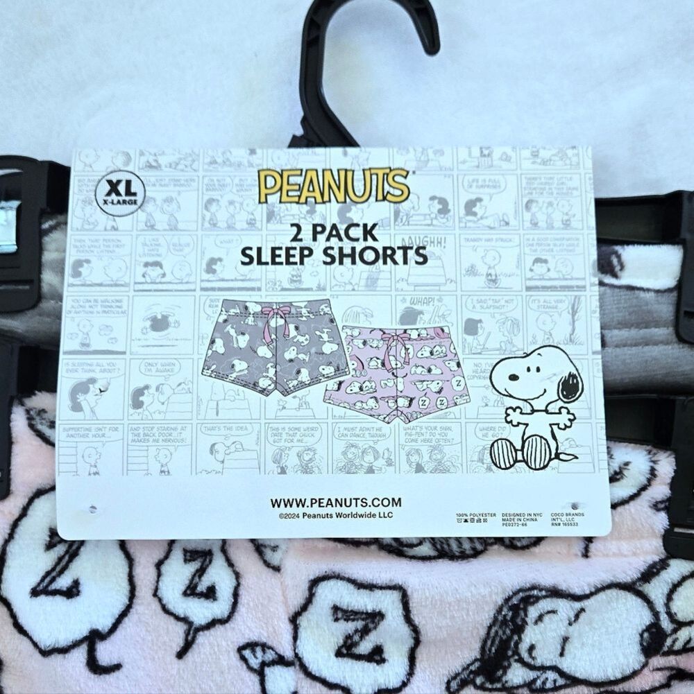 Peanuts🥜 Two✌️ Pack Fleece Sleep💤 Shorts🩳 - NWT - Picture 9 of 13